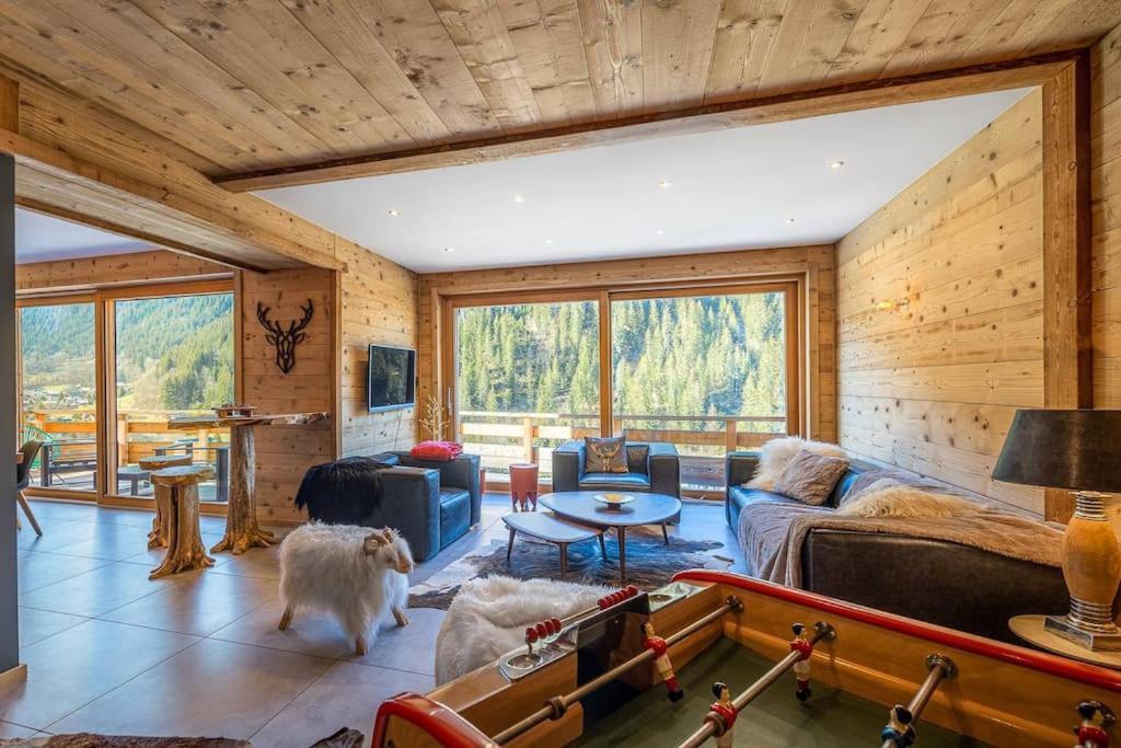 Chalet 1100 - Bo Immobilier Chatel - A Mi-Chemin Du Centre Et Du Linga - Jacuzzi Sauna Et Cheminee 외부 사진